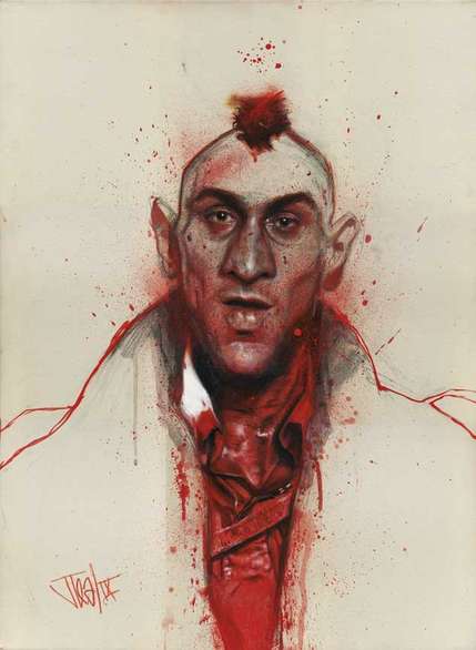 De Niro as Travis from Taxi Driver Stark powerful and red