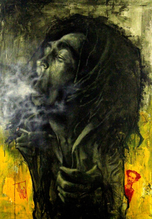 Bob Marley painting by Jota