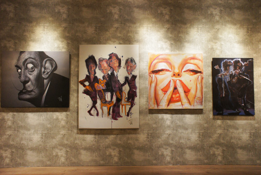 Sally Gallery Taipei Taiwan with Jota Leal art wall